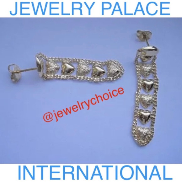 🆕14K Gold Filled Satino Heart Drop Earrings - Picture 4 of 4